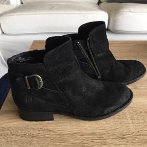 Born Jorgette Leather Buckle Strap Bootie